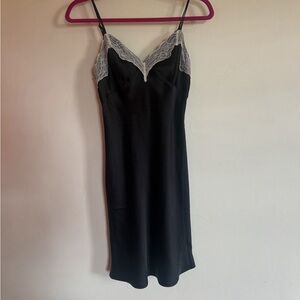 Garage Black Satin Slip Dress Size Xs